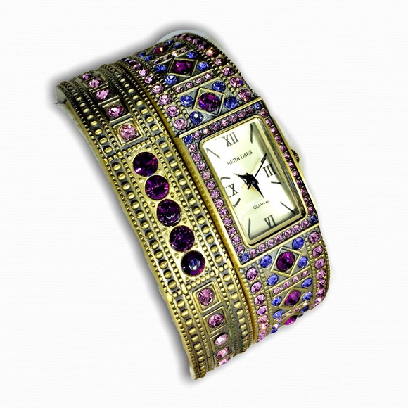 Heidi Daus Retired Amethyst Watch and Cuff Set - Picture 5 of 6